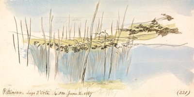 Pettenasco, Meer van Orta, 16.00 uur, 2 juni 1867 (221) door Edward Lear