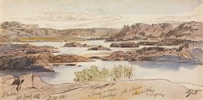 Philae, 17:20 uur, 30 januari 1867 (275) door Edward Lear