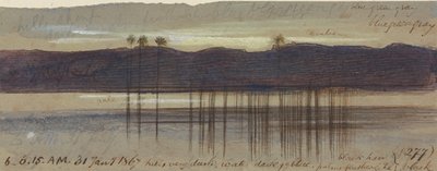 Philae, 6:00-6:15 uur, 31 januari 1867 (277) door Edward Lear