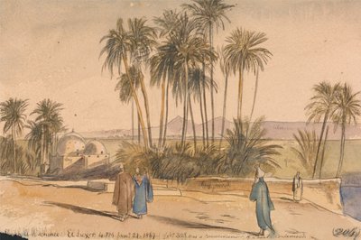 Sjeik El Wachshee, El Luxor door Edward Lear