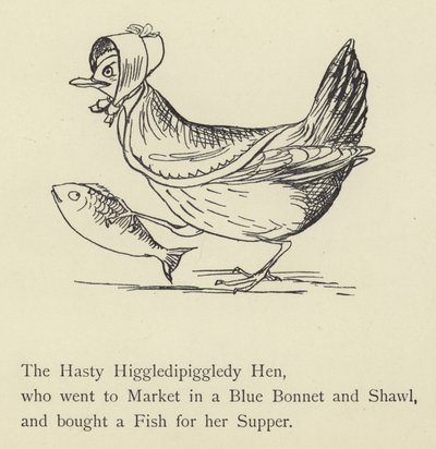 De haastige Higgledipiggledy Hen door Edward Lear