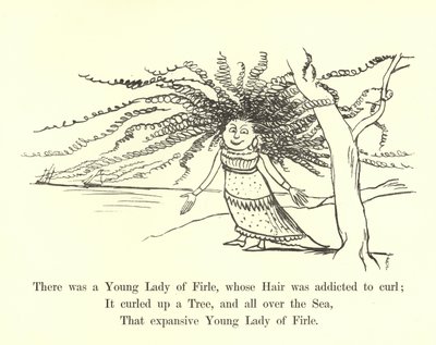 Er was een jonge dame van Firle, wiens haar verslaafd was aan krullen door Edward Lear