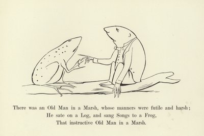 Er was een oude man in een moeras, wiens manieren nutteloos en hard waren door Edward Lear