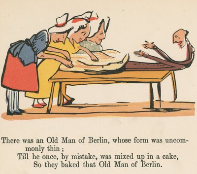 Er was een oude man van Berlijn, wiens vorm buitengewoon dun was, uit 