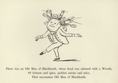 Er was een oude man uit Blackheath, wiens hoofd was versierd met een krans door Edward Lear