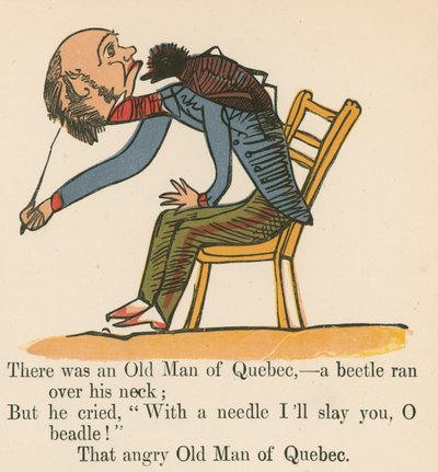 Er was een oude man uit Quebec - een kever liep over zijn nek, uit 