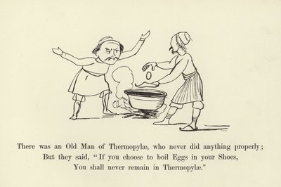 Er was een oude man van Thermopylae, die nooit iets goed deed door Edward Lear