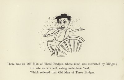 Er was een Oude Man van Drie Bruggen, wiens geest werd afgeleid door Muggen door Edward Lear
