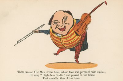 Er was een oude man van de eilanden, wiens gezicht werd doordrongen door glimlachen, uit 