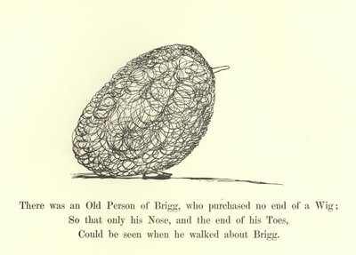 Er was een oude persoon van Brigg, die eindeloos veel pruiken kocht door Edward Lear
