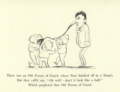 Er was een Oude Persoon van Cassel, wiens Neus eindigde in een Kwast door Edward Lear
