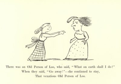 Er was een oude persoon van Loo, die zei, Wat moet ik in godsnaam doen door Edward Lear