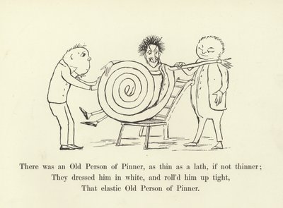 Er was een oude persoon uit Pinner, zo dun als een lat, zo niet dunner door Edward Lear