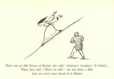 Er was een oude persoon uit Rimini, die zei, Genade! Goedheid! O Gimini! door Edward Lear