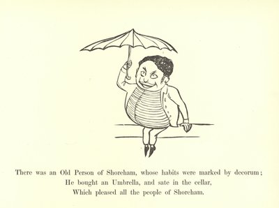 Er was een oude persoon uit Shoreham, wiens gewoonten werden gekenmerkt door decorum door Edward Lear