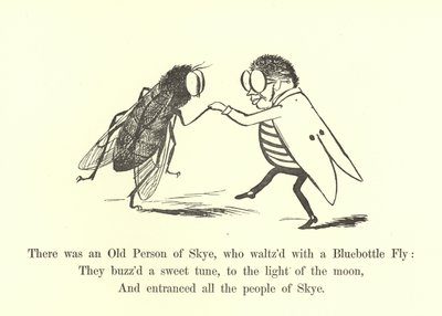 Er was een oude persoon van Skye, die walste met een blauwe flesvlieg door Edward Lear