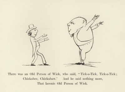 Er was een oude persoon van Wick, die zei, Tick-a-Tick, Tick-a-Tick; Chickabee, Chickabaw door Edward Lear