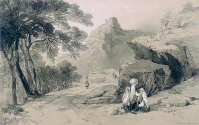 Gezichten in Rome en Omgeving: Cervara in het District Subiaco door Edward Lear
