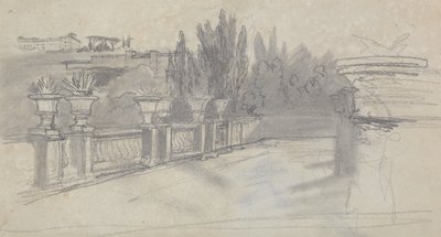 Villa Torlania, voorheen Villa Conti, Erascati door Edward Lear