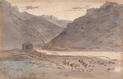 Vjose, 19:15 17 april 1857 door Edward Lear