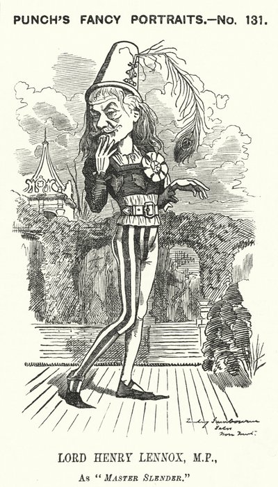 Punch cartoon: Lord Henry Lennox, Engelse conservatieve politicus door Edward Linley (after) Sambourne