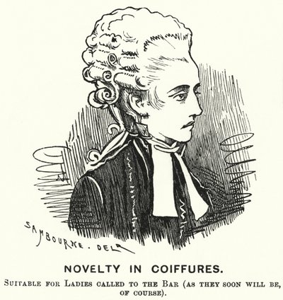 Punch cartoon: Nieuwigheid in Kapsels (gravure) door Edward Linley (after) Sambourne