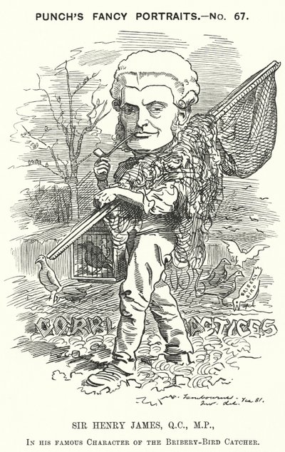 Punch cartoon: Sir Henry James door Edward Linley (after) Sambourne