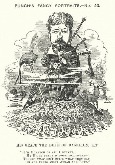 Punch cartoon: William Douglas Hamilton door Edward Linley (after) Sambourne
