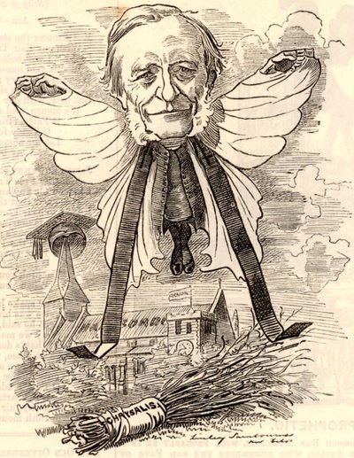 Karikatuur van George Granville Bradley door Edward Linley Sambourne