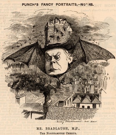 Charles Bradlaugh (1833-1891) door Edward Linley Sambourne