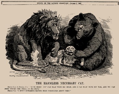 De onschadelijke noodzakelijke kat. Punch, 2 oktober 1907, 1907 door Edward Linley Sambourne