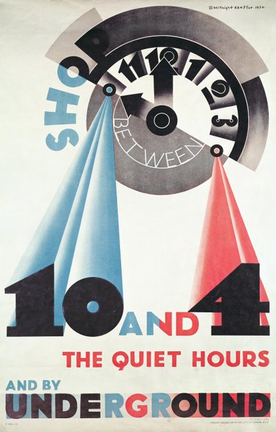 Advertentie voor Londense metro door Edward McKnight Kauffer