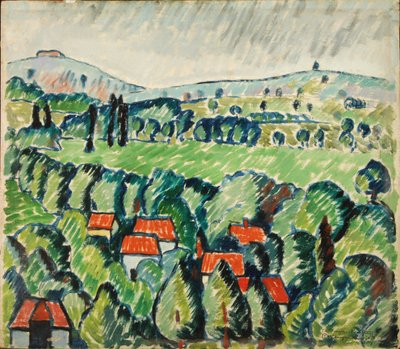 Berkshire Landschap door Edward McKnight Kauffer