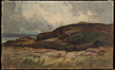 Zonder titel (landschap met rotsen) door Edward Mitchell Bannister