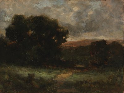 Naamloos landschap met weide en bomen, n.d. door Edward Mitchell Bannister