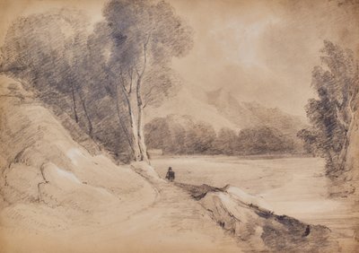 Landschap met figuren door Edward Pretty