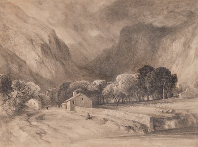 Landschap met bergen door Edward Pretty