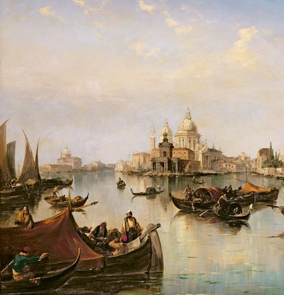 Het Bacino di San Marco, Kijkend naar de Monding van het Grote Kanaal (detail) door Edward Pritchett