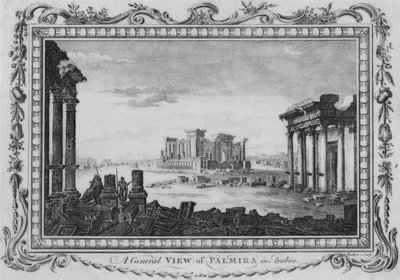 Een algemeen uitzicht op Palmira in Arabië, ca. 1770 door Edward Rooker