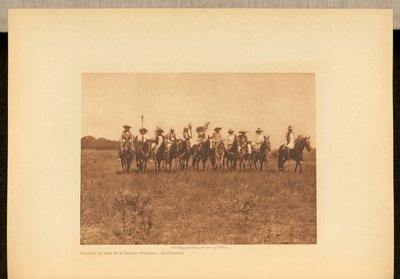 Parade van de Chiefs in de Zon - Cheyenne door Edward S. Curtis