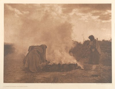 Aardewerkbranders bij Santa Clara door Edward Sheriff Curtis