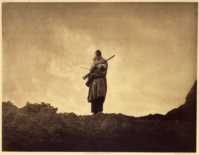 De schapenjager, Sioux. Foto uit volume 3 van Edward S. Curtis