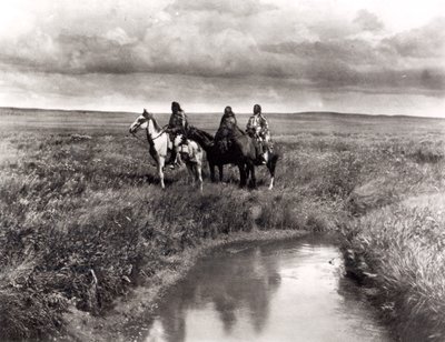Drie Amerikaanse Indiaanse Hoofden, c.1900 door Edward Sheriff Curtis