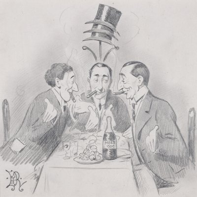 Een Beroemde Lunch a Trois (De Drie Isaacs) door Edward Tennyson Reed