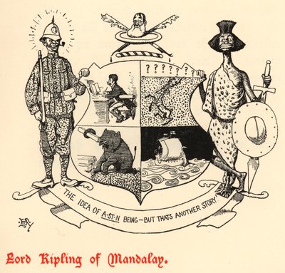 Lord Kipling van Mandalay (gravure) door Edward Tennyson Reed
