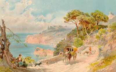 Kustweg bij Soller, Majorca door Edward Theodore Compton