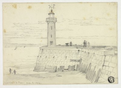 Dieppe, Westelijke Pier door Edward William Cooke
