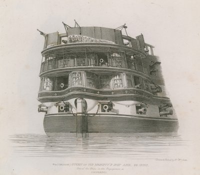 Zijne Majesteits Schip Asia door Edward William Cooke