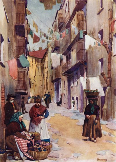 Corsica: Huizen, Ajaccio door Edwin Arthur Norbury