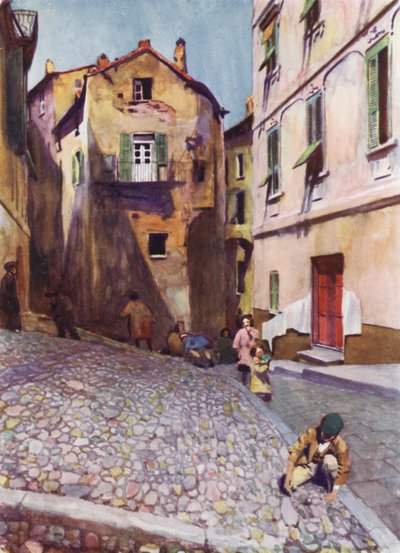 Corsica: Oude huizen, Bastia door Edwin Arthur Norbury